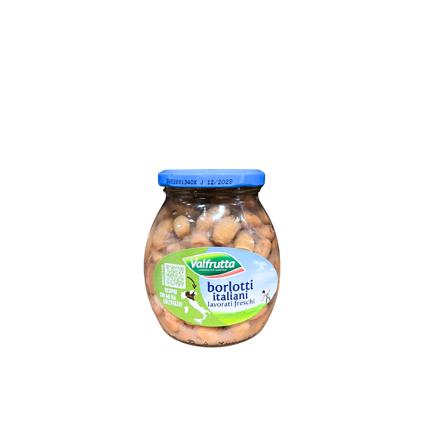 VALFRUTTA Borlotti Italiani 360g - Barattolo di fagioli borlotti teneri e pronti all'uso