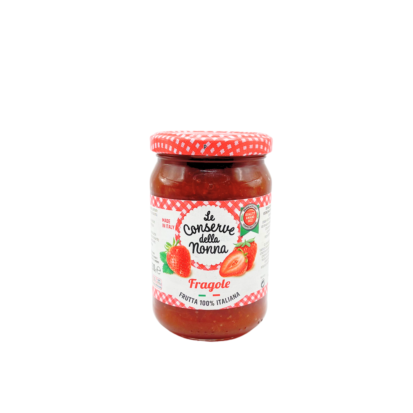 Vasetto di confettura di fragole Le Conserve della Nonna da 330 grammi, frutta 100% italiana