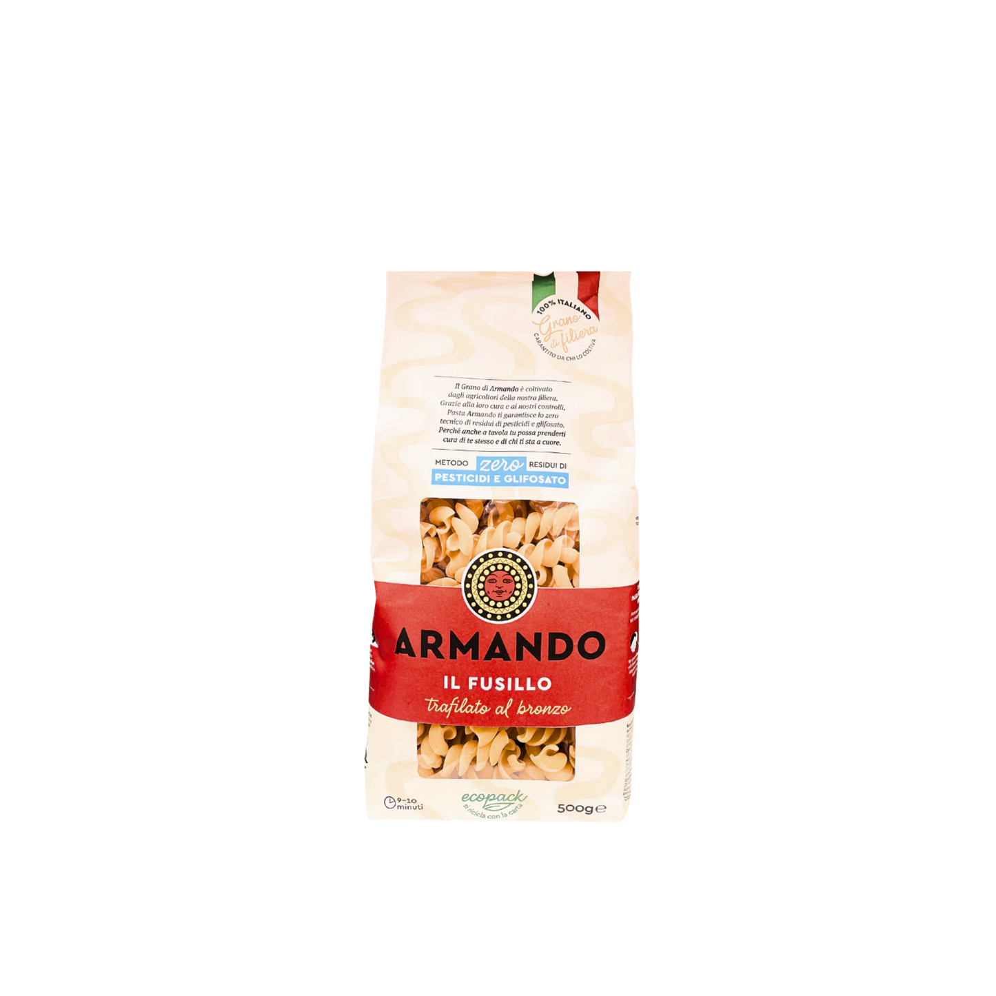 Fusilli Armando trafilati al bronzo, grano 100% italiano, 500g – pasta artigianale di alta qualità su Essenza Pisterzi