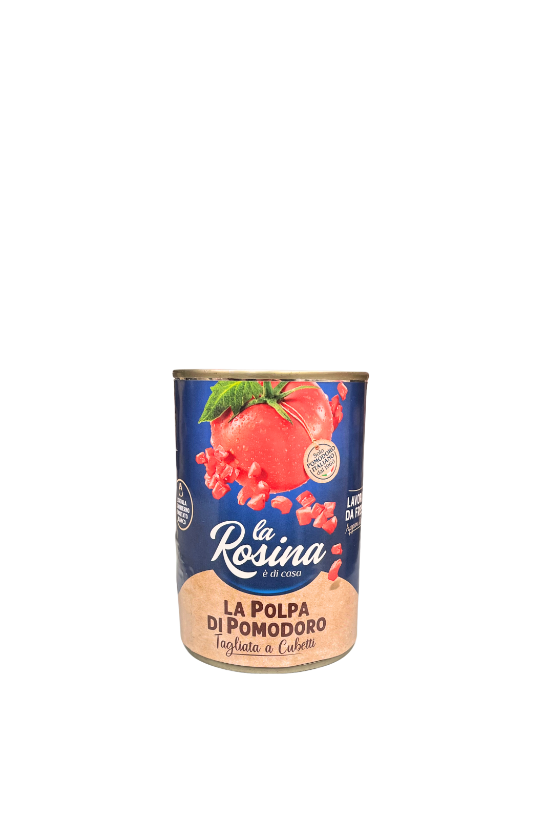 Barattolo da 400g di Polpa di Pomodoro La Rosina – disponibile su Essenza Pisterzi