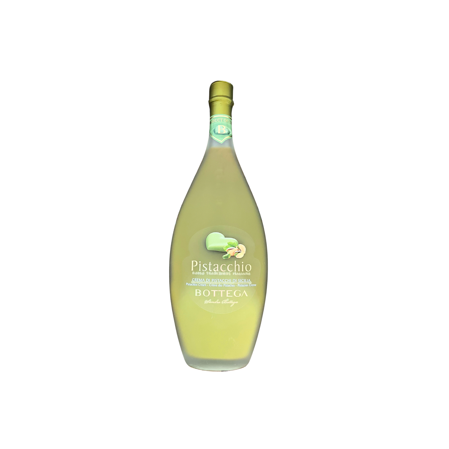 BOTTEGA Crema di Pistacchio 50cl - Bottiglia di liquore cremoso al pistacchio