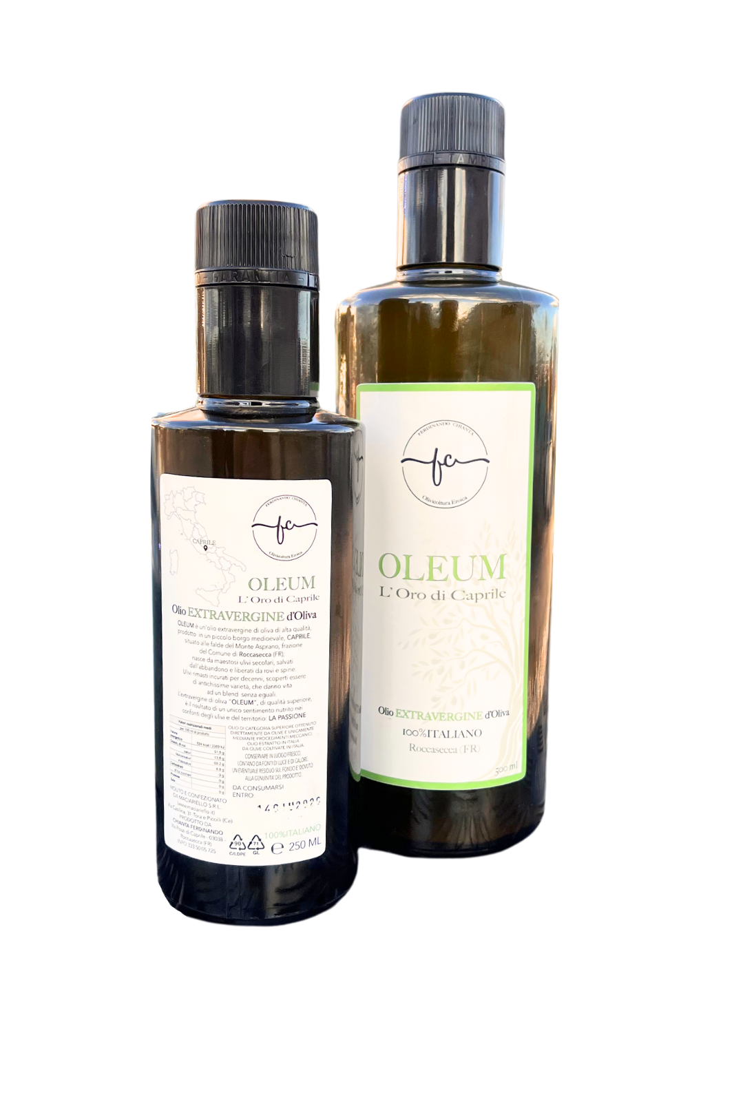 OLEUM - L'Oro di Caprile Olio Extra Vergine di Oliva 100% Italiano, proveniente da Roccasecca (FR), olio di alta qualità, ricco di sapore e perfetto per la cucina mediterranea