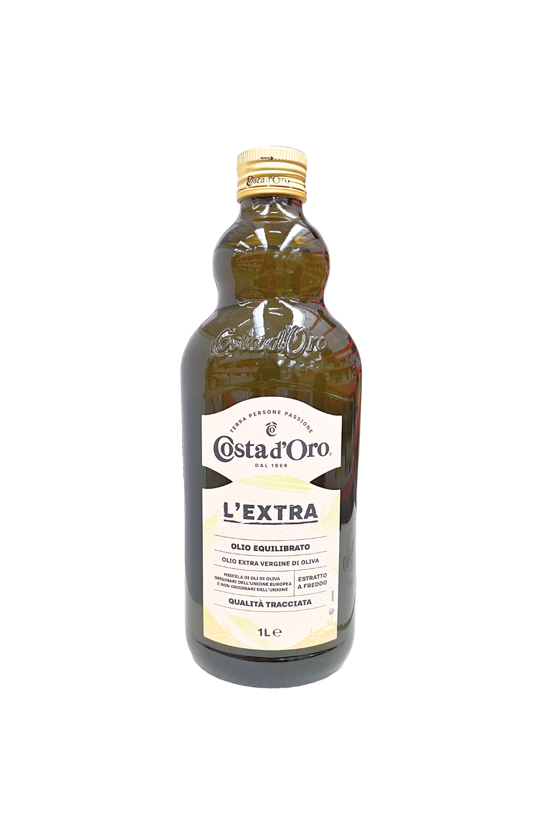 Bottiglia da 1 litro di Olio Extra Vergine di Oliva Costa d'Oro