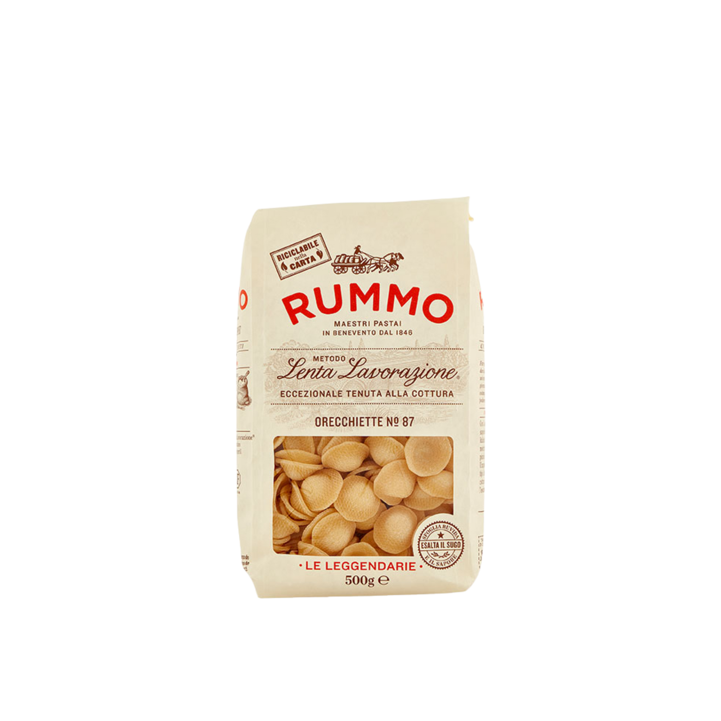 Confezione da 500g di Orecchiette Rummo – pasta tipica pugliese trafilata al bronzo