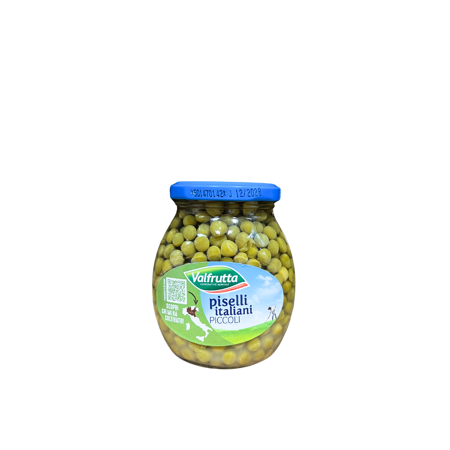 VALFRUTTA Piselli Italiani Piccoli 370g - Barattolo di piselli teneri e dolci pronti all’uso