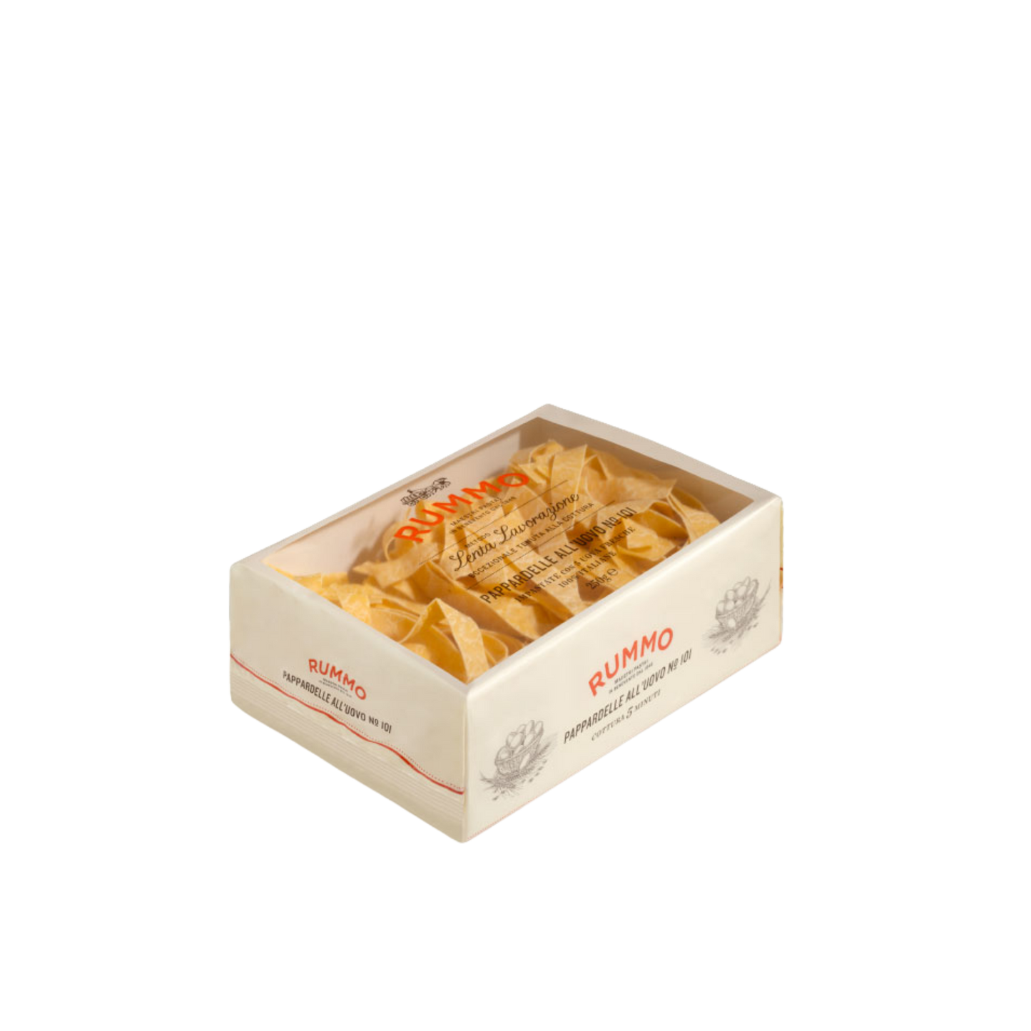 Confezione da 250g di pappardelle all’uovo Rummo – disponibile su Essenza Pisterzi