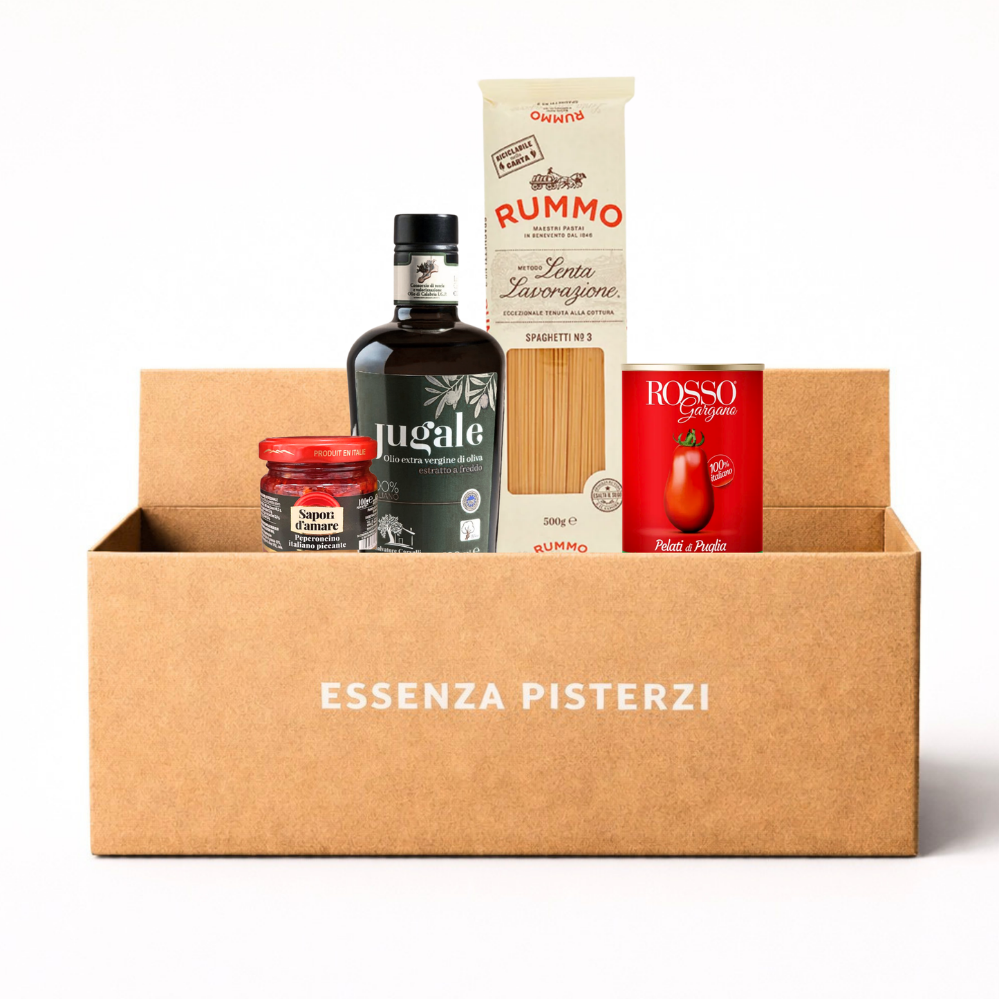 spaghetti italiani al pomodoro piccanti, kit da provare a casa.