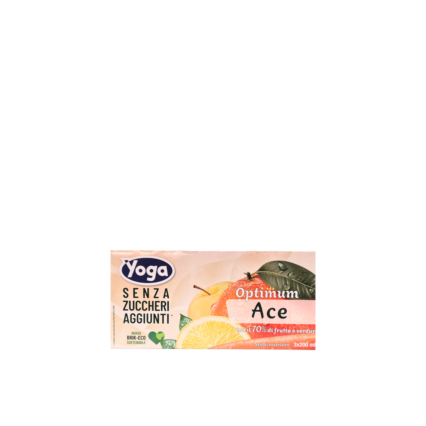 YOGA Succo ACE senza Zuccheri Aggiunti 3x200ml - bevanda italiana vitaminica e naturale