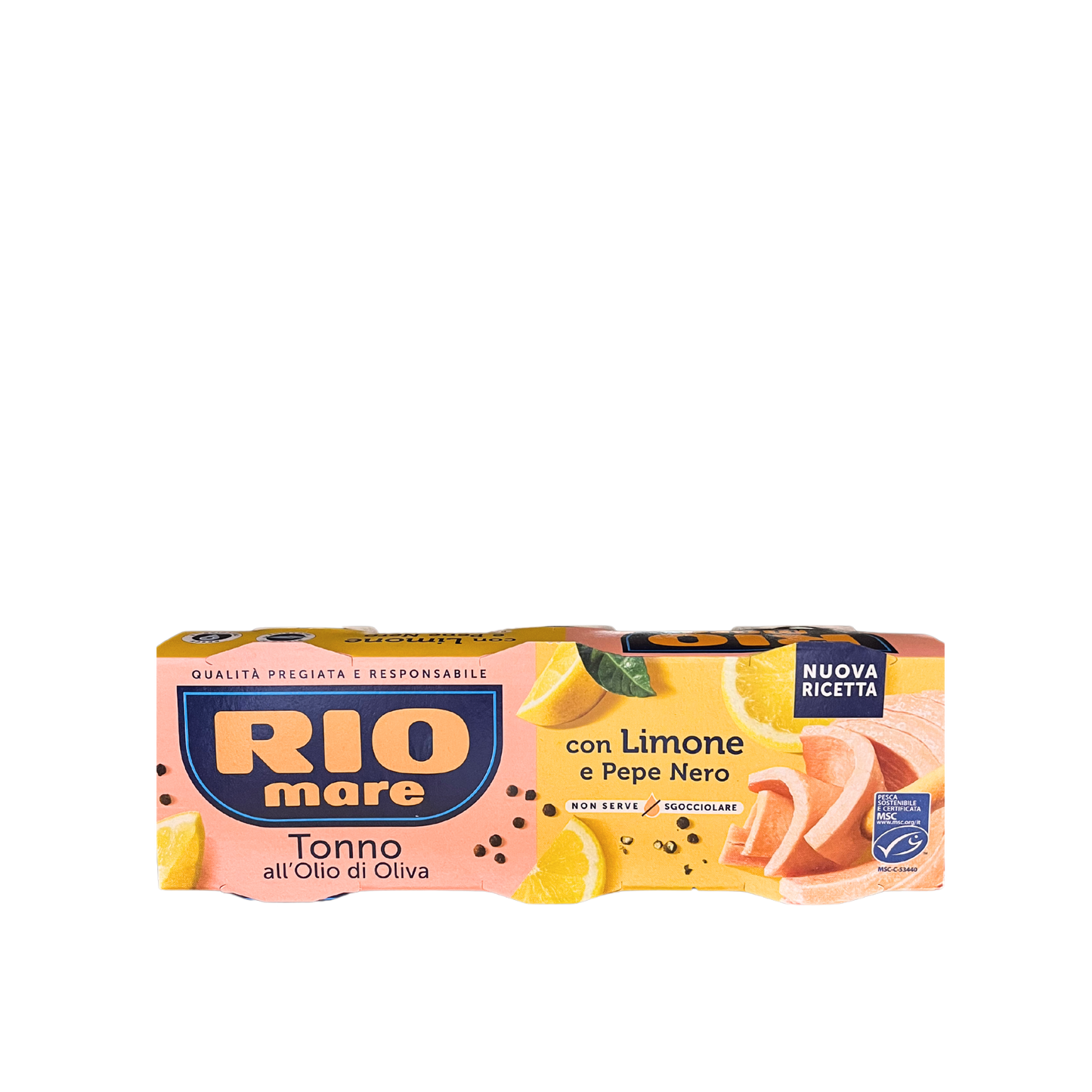 Rio Mare Tonno all'Olio di Oliva con Limone e Pepe Nero 3x65g tonno aromatizzato

