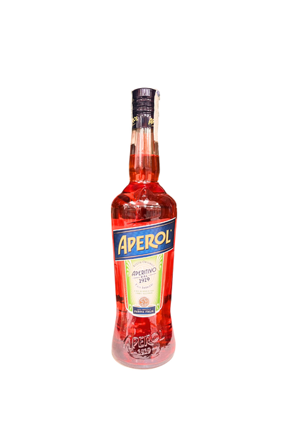 Bottiglia di Aperol da 70 cl, aperitivo italiano a base di infusi di erbe e radici selezionate.