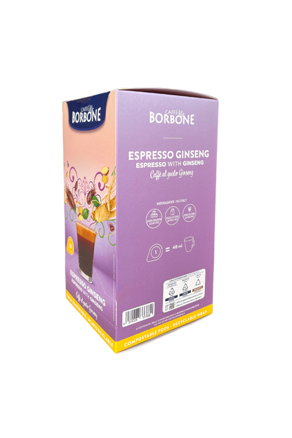 BORBONE Caffè Espresso al gusto Ginseng, 18 Cialde.