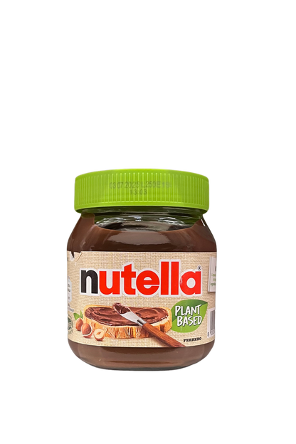 Vasetto di Nutella Plant Based Ferrero da 350 grammi su sfondo neutro
