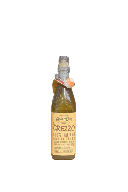 Costa D’Oro Il Grezzo – Olio extra vergine di oliva non filtrato 100% Italiano 0,75 L
