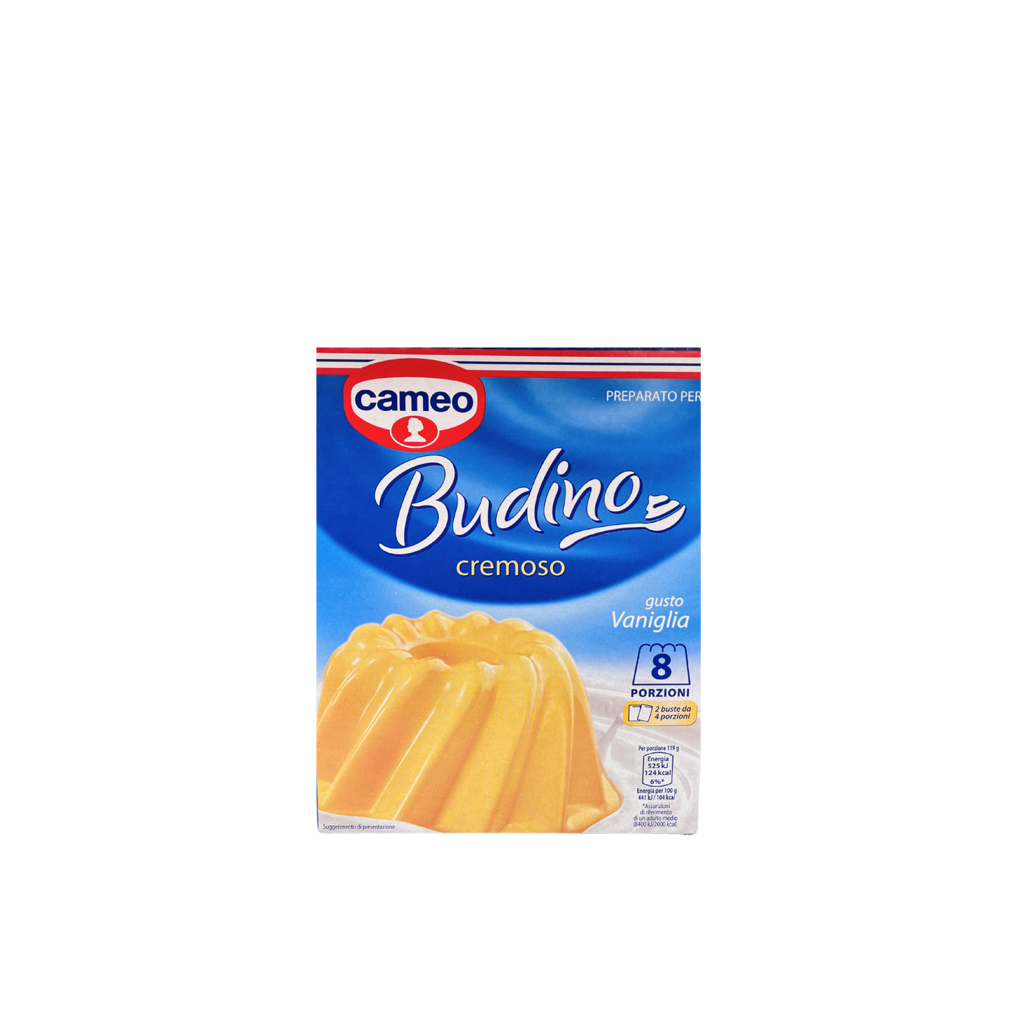 CAMEO preparato per Budino Cremoso gusto Vaniglia, 130gr (8 porzioni).