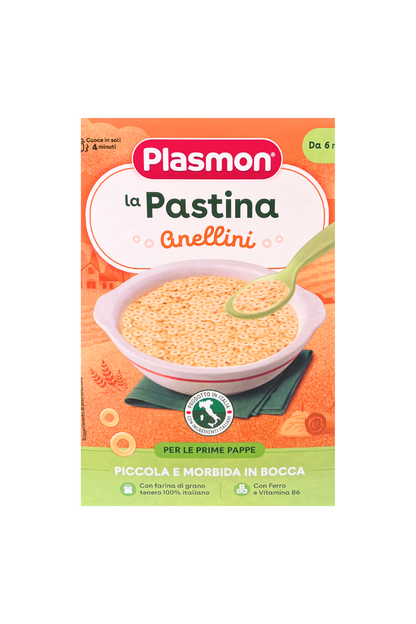 Plasmon Pastina Anellini 300 g – pastina per bambini piccoli a base di grano italiano