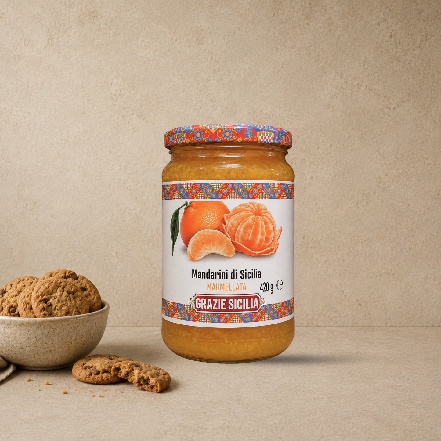 AGRISICILIA Sicilian Mandarin Marmalade, 420g.
