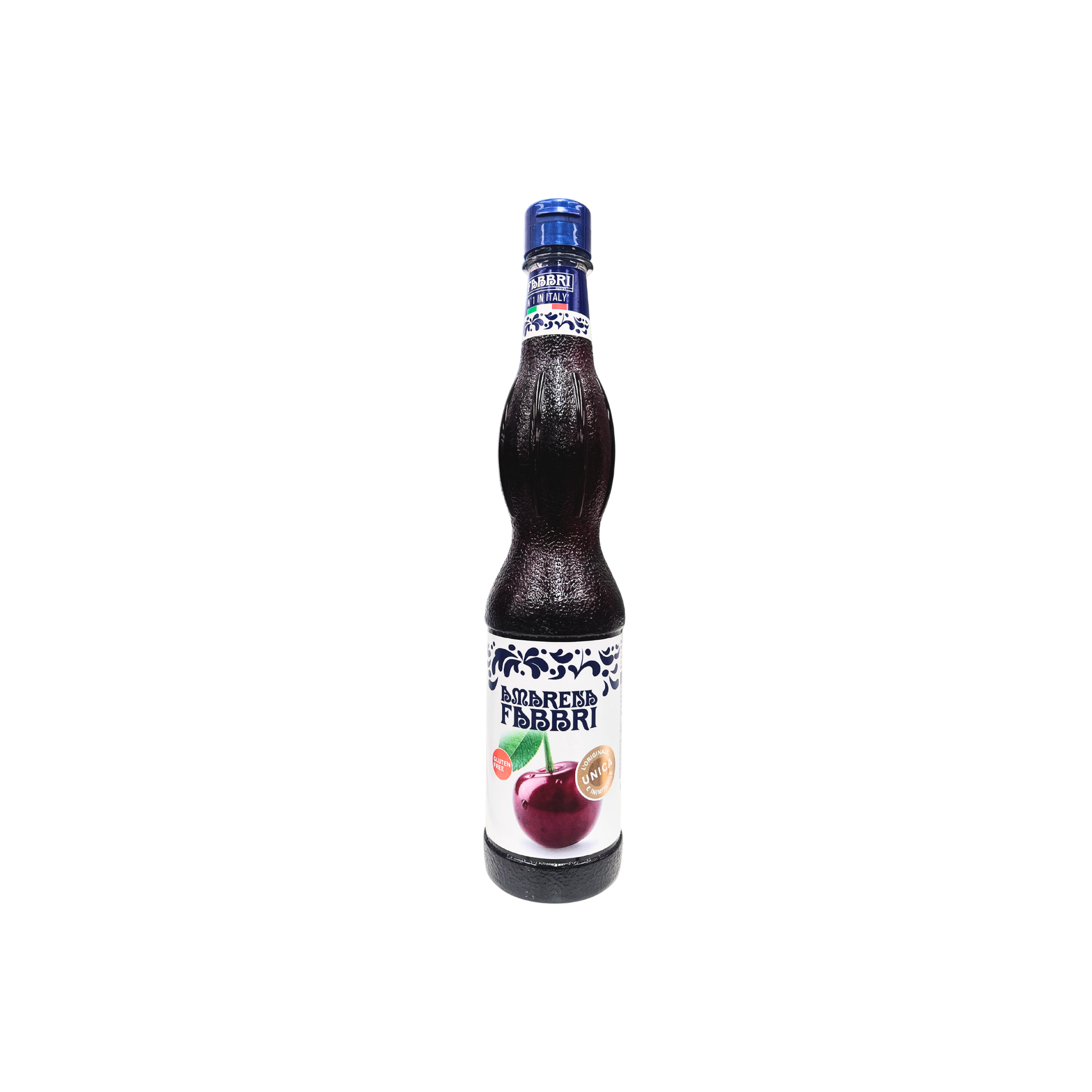 Bottiglia di Sciroppo Fabbri all’Amarena da 560ml – disponibile su Essenza Pisterzi
