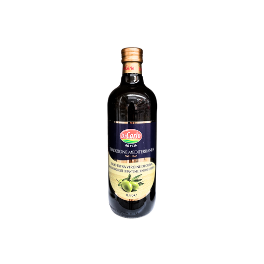 Bottiglia da 1 litro di Olio Extra Vergine di Oliva Di Carlo – disponibile su Essenza Pisterzi
