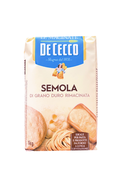 DE CECCO Re-milled Durum Wheat Semolina – 1 kg.