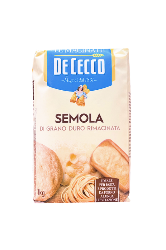DE CECCO Re-milled Durum Wheat Semolina – 1 kg.
