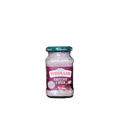 Vasetto di Pesto Tigullio Radicchio e Speck da 185g – disponibile su Essenza Pisterzi
