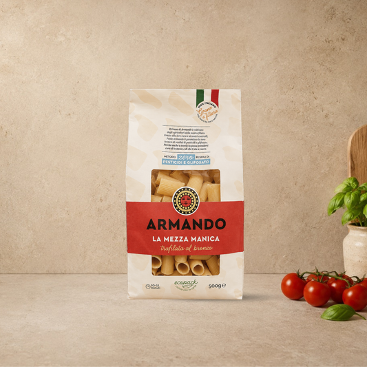 PASTA ARMANDO Bronze-Drawn Mezze Maniche – 100% Italian Wheat 500gr.