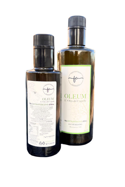 OLEUM - L'Oro di Caprile Olio Extra Vergine di Oliva 100% Italiano, proveniente da Roccasecca (FR), olio di alta qualità, ricco di sapore e perfetto per la cucina mediterranea