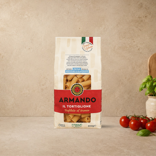 PASTA ARMANDO Bronze-Drawn Tortiglioni – 100% Italian Wheat 500gr.