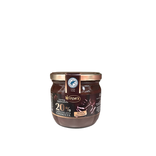 WITOR'S Crema Spalmabile al Cioccolato fondente 20% Senza glutine, 360g