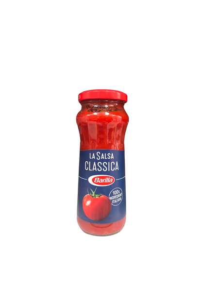 Barattolo di Barilla La Salsa Classica 300g – Sugo pronto italiano a base di pomodoro, venduto su Essenza Pisterzi
