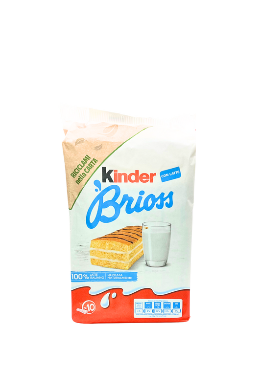Kinder Brioss confezione da 10 merendine con latte 100% italiano – colazione soffice