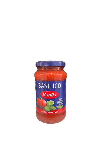 Vasetto di sugo Barilla al basilico 400g con ingredienti 100% italiani – disponibile su Essenza Pisterzi
