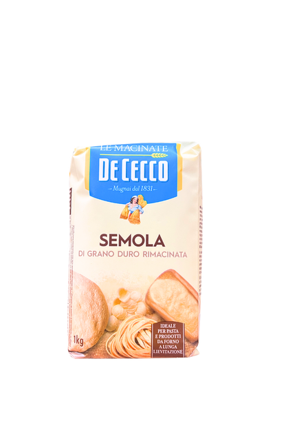 Confezione da 1 kg di semola rimacinata De Cecco – grano duro italiano per pane e pasta