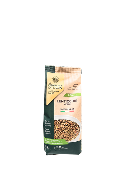 Le Stagioni d'Italia Green Lentils 100% Puglia, 400g