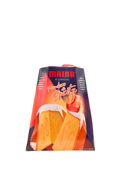 MAINA Pandoro con Crema allo Spritz 750gr, dolce soffice e gustoso, farcito con crema al gusto Spritz