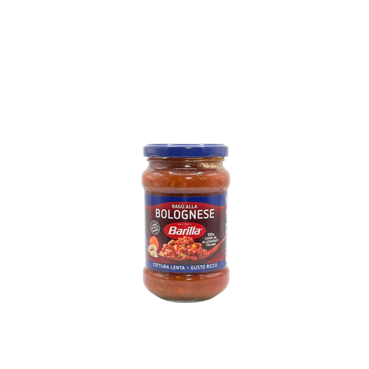 Vasetto da 300 g di Barilla Ragù alla Bolognese con carne 100% italiana, sugo pronto tradizionale in vendita su ESSENZA PISTERZI.