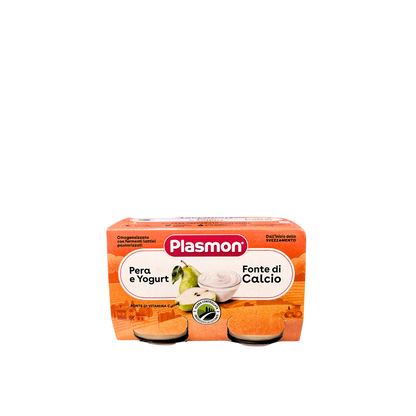 PLASMON Pear and Yogurt Homogenized, (2x120gr).