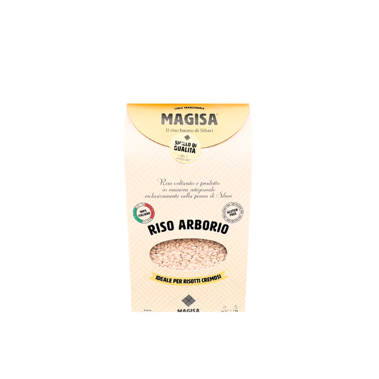 MAGISA Riso Arborio ideale per risotti cremosi 100% Italiano Senza Glutine, 1kg.