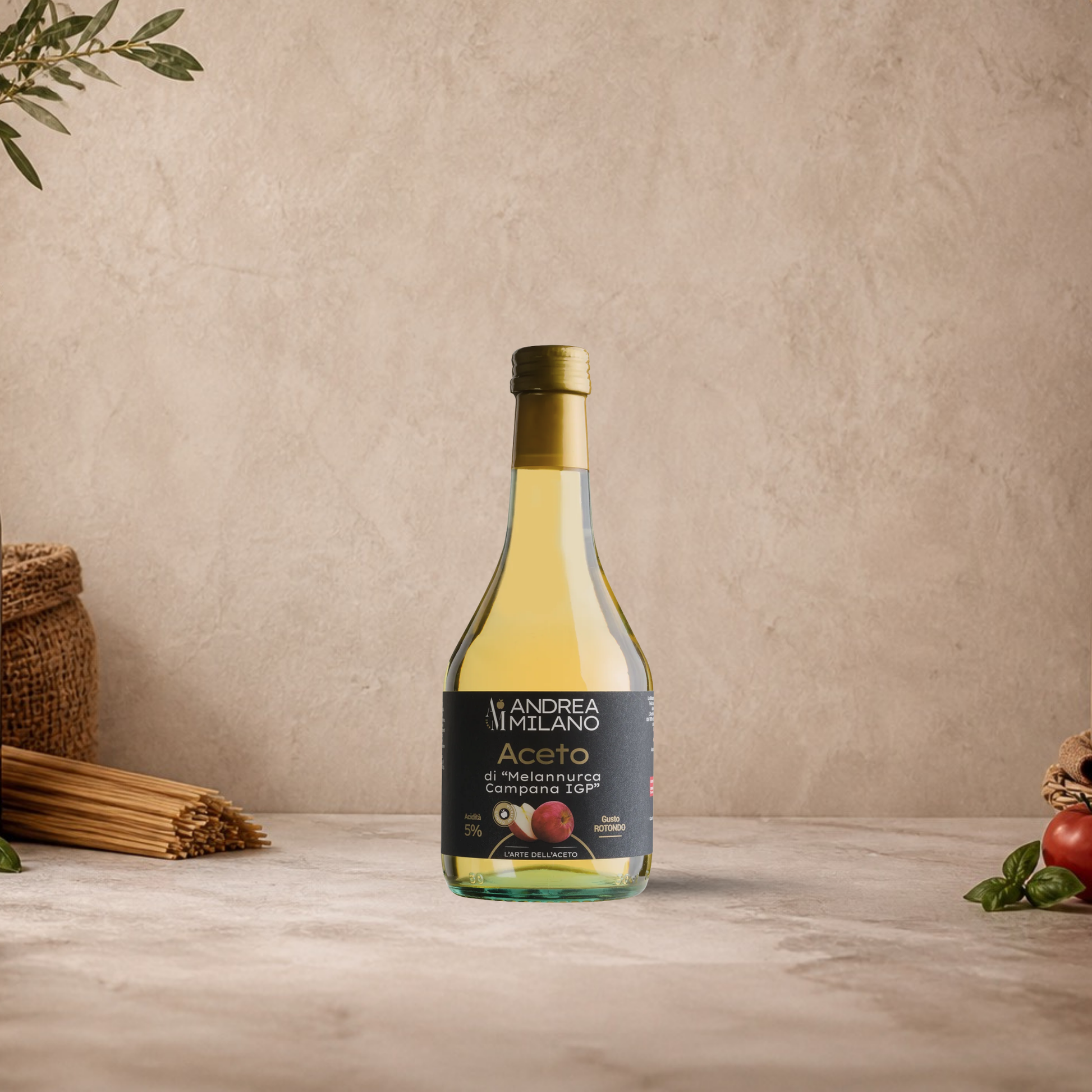 ANDREA MILANO Melannurca Campana IGP Apple Vinegar 50cl | Italian Gourmet Vinegar