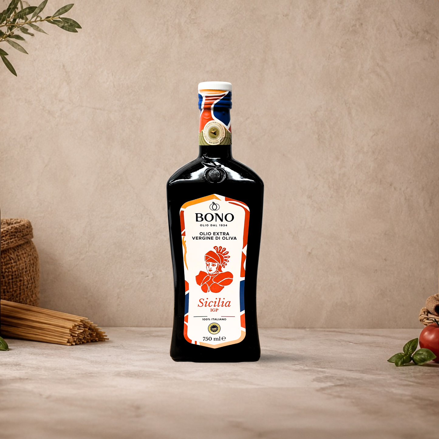 BONO Olio Extra Vergine d'Oliva DOP, SICILIA IGP. 750ml
