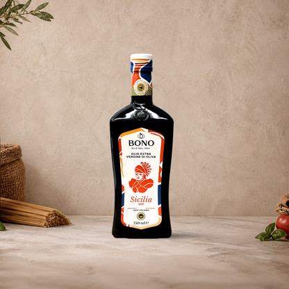 BONO Olio Extra Vergine d'Oliva DOP, SICILIA IGP. 750ml