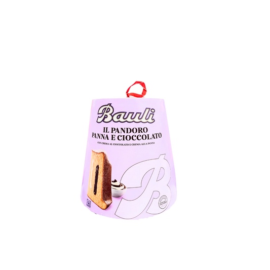 Bauli Pandoro Panna e Cioccolato 750g – Pandoro farcito, dolce natalizio italiano – Essenza Pisterzi
