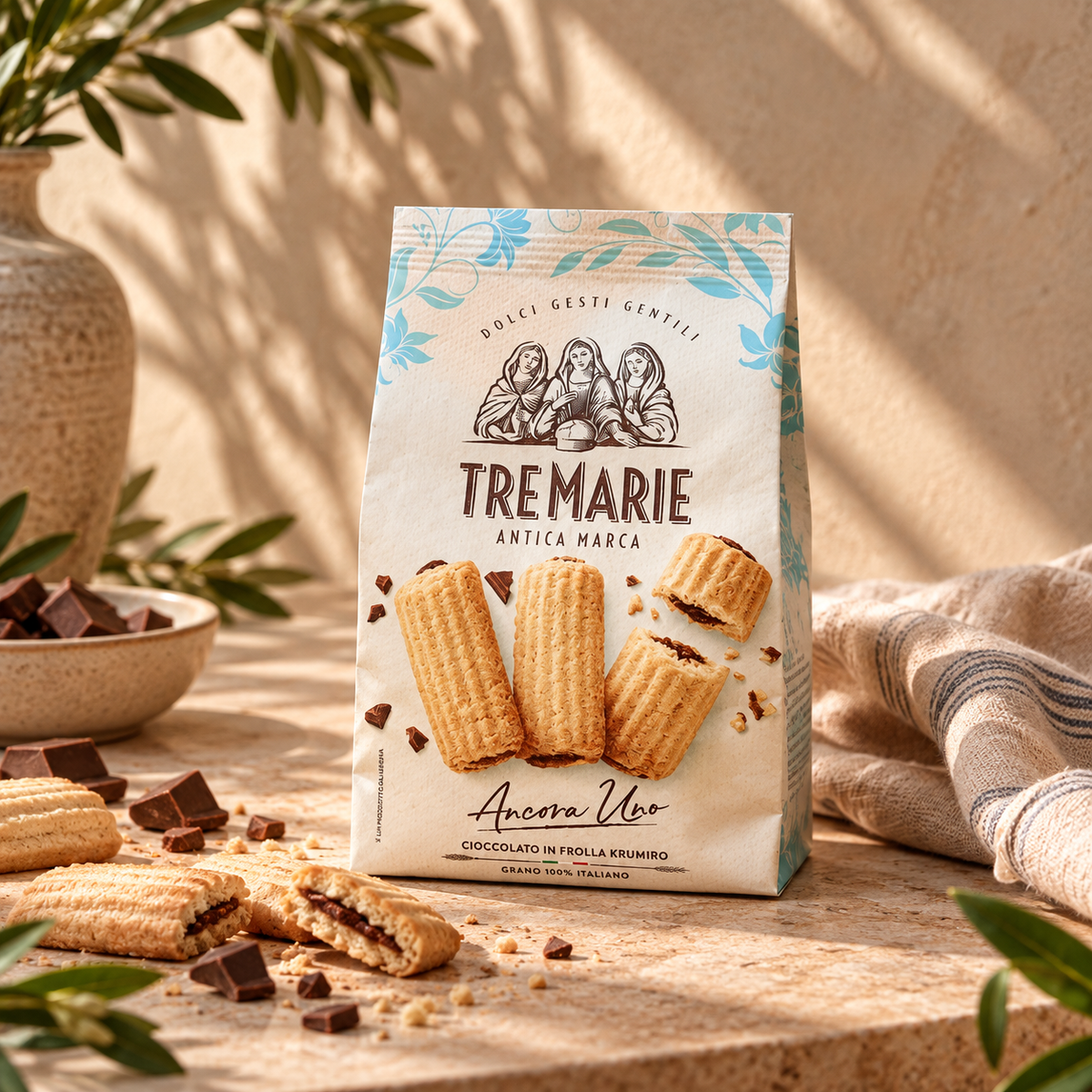 Tre Marie Krumiro-Mürbeteigkekse mit Schokolade, 315 g