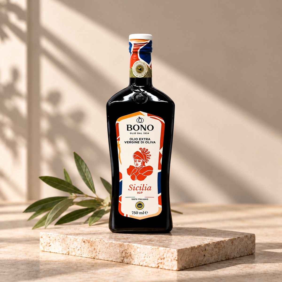2. BONO premium Sicilian extra virgin olive oil with Sicilia IGP certification