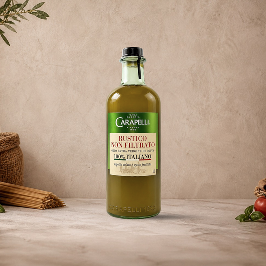 CARAPELLI Olio Extra Vergine di Oliva Rustico, non filtrato. 1LT