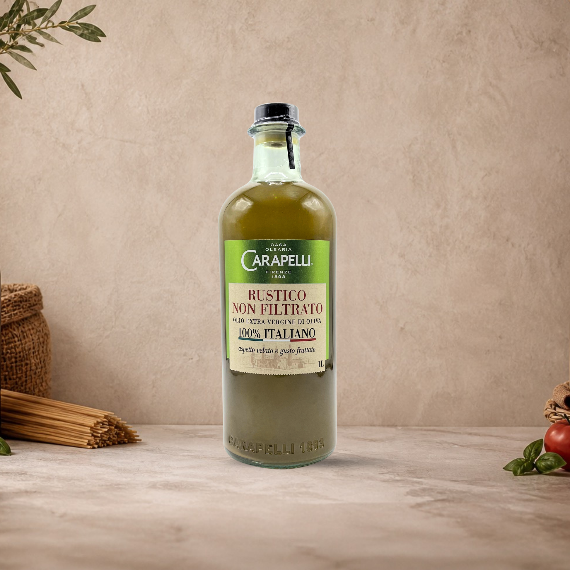 CARAPELLI Olio Extra Vergine di Oliva Rustico, non filtrato. 1LT spedizione veloce in tutta europa