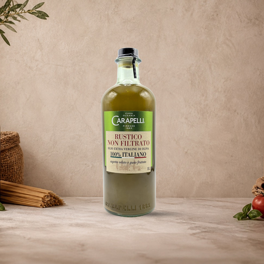 CARAPELLI Olio Extra Vergine di Oliva Rustico, non filtrato. 1LT spedizione veloce in tutta europa