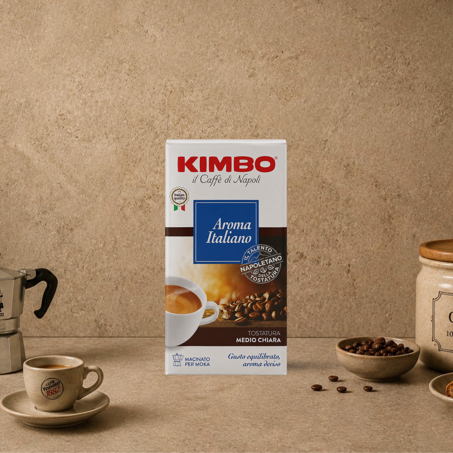 KIMBO Caffè di Napoli, Mittelhelle Röstung 250g 