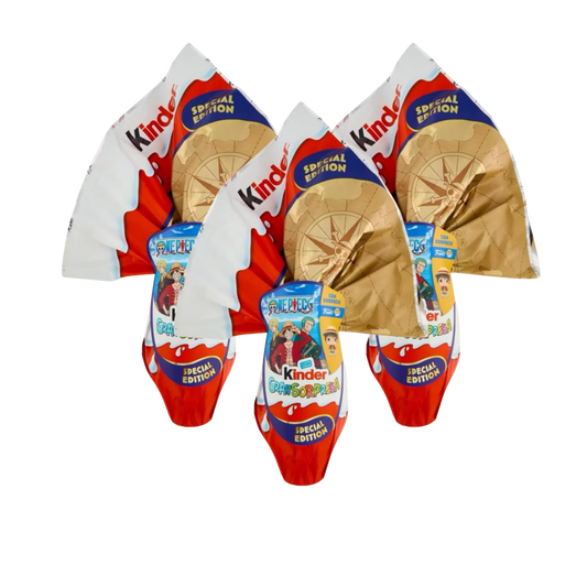 X3 KINDER Uovo Gran Sorpresa One Piece, 220gr.