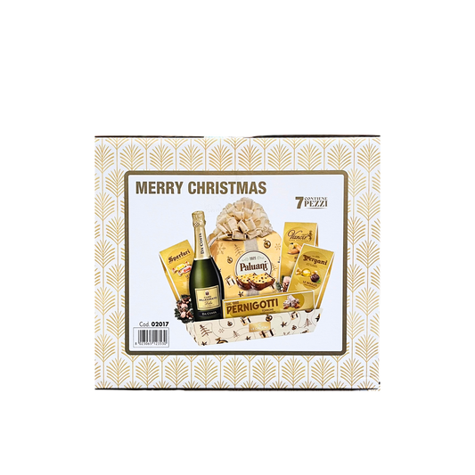 Cesto Merry Christmas LE CADEAU 7 pezzi confezione natalizia